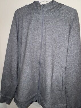 Member's Mark Full-Zip Active Hoodie in Light Gray| size XL